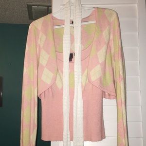 LuLu sweater and tank top combo